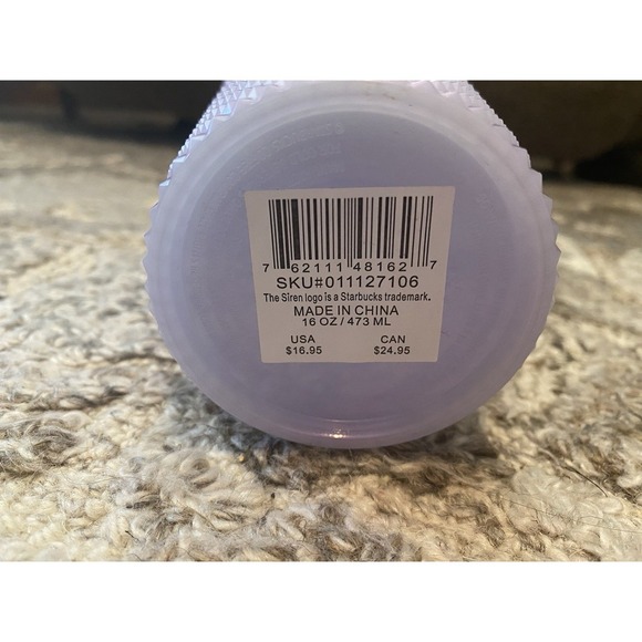 Starbucks Icy Lilac Iridescent Cold Cup 16oz Studded Tumbler W/ Lid & Straw NEW - Picture 5 of 7